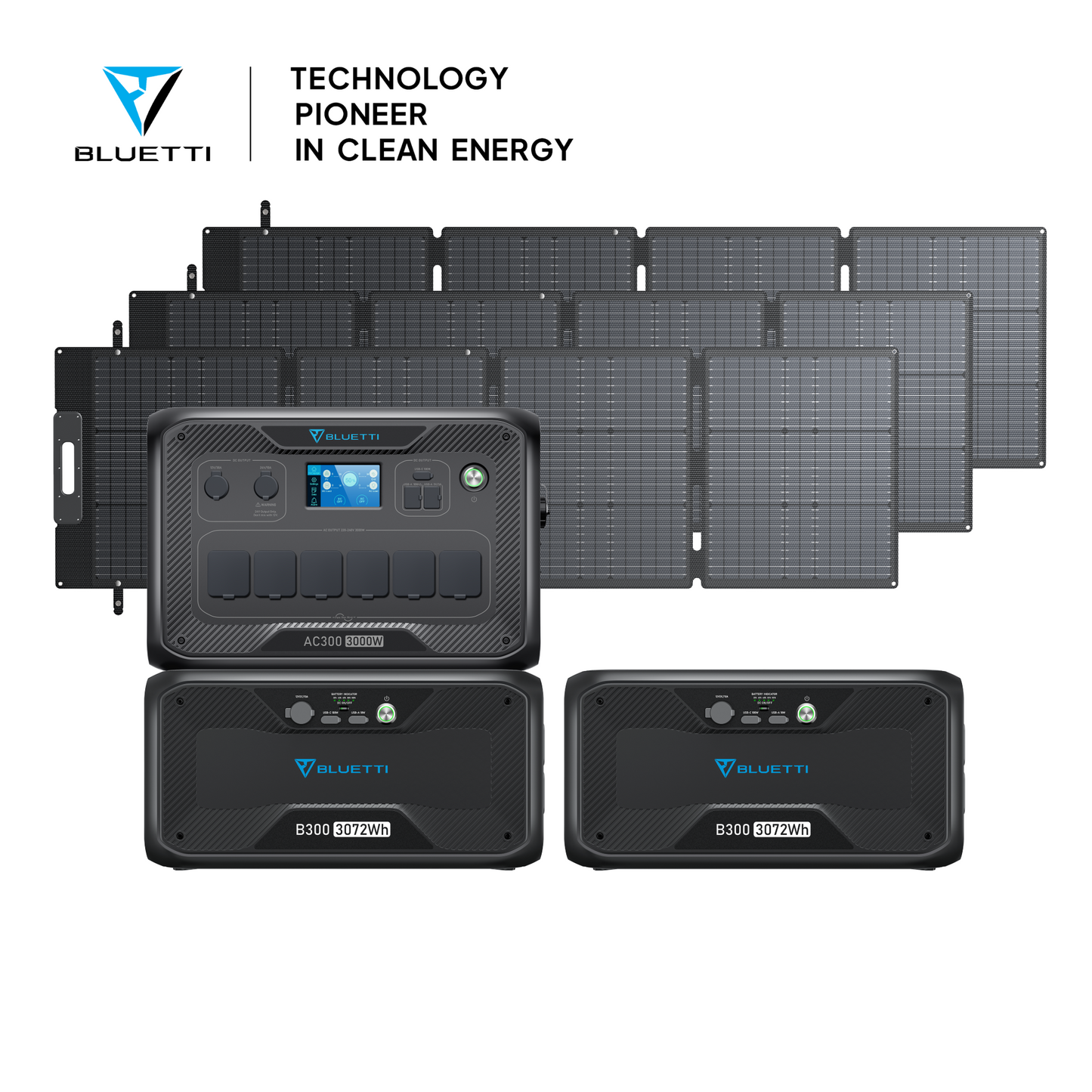 AC300+2*B300+3*SP200L | 3000W, 6144Wh, 600W Solar Kit