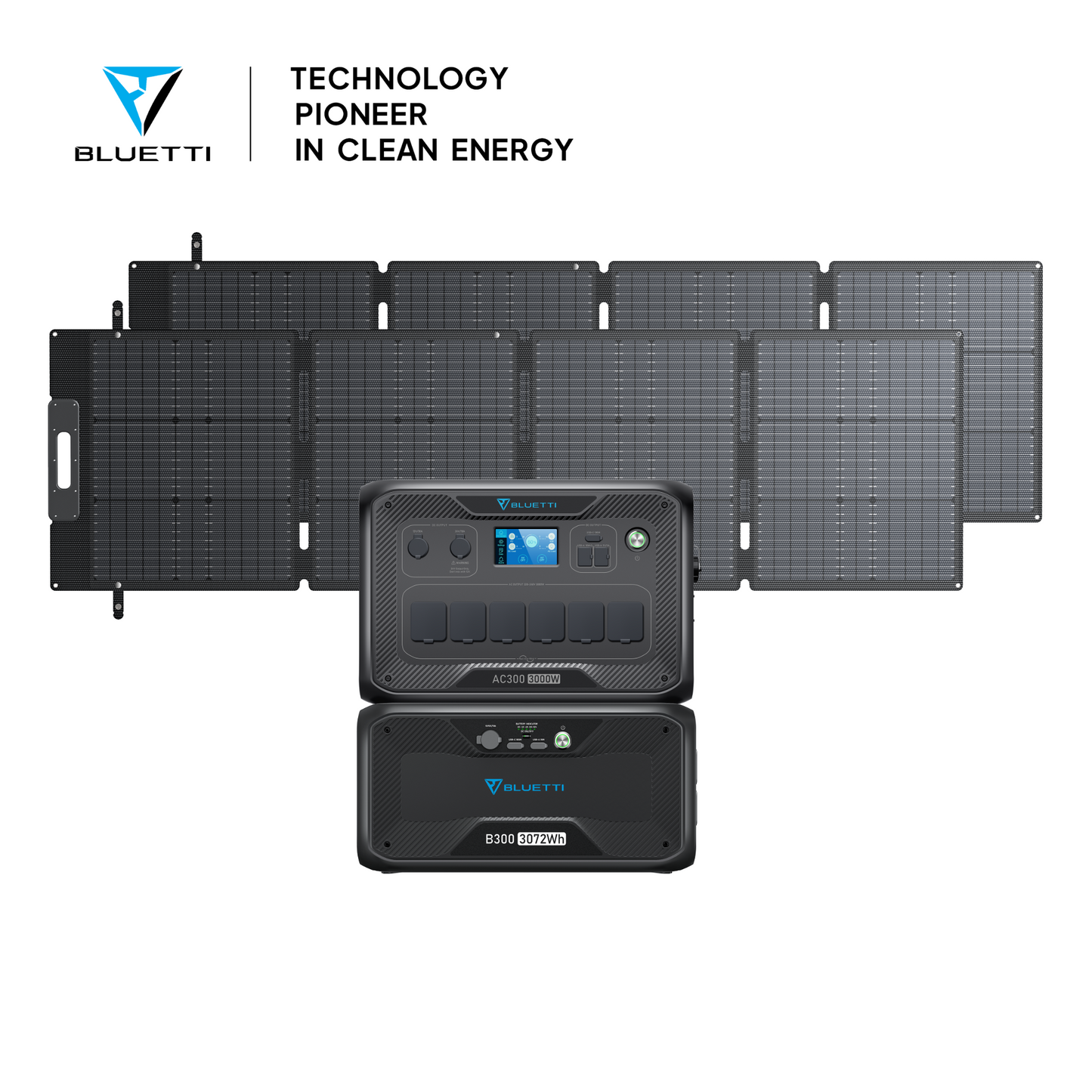 AC300+1*B300+2*SP200L | 3000W, 3072Wh, 400W Solar Kit