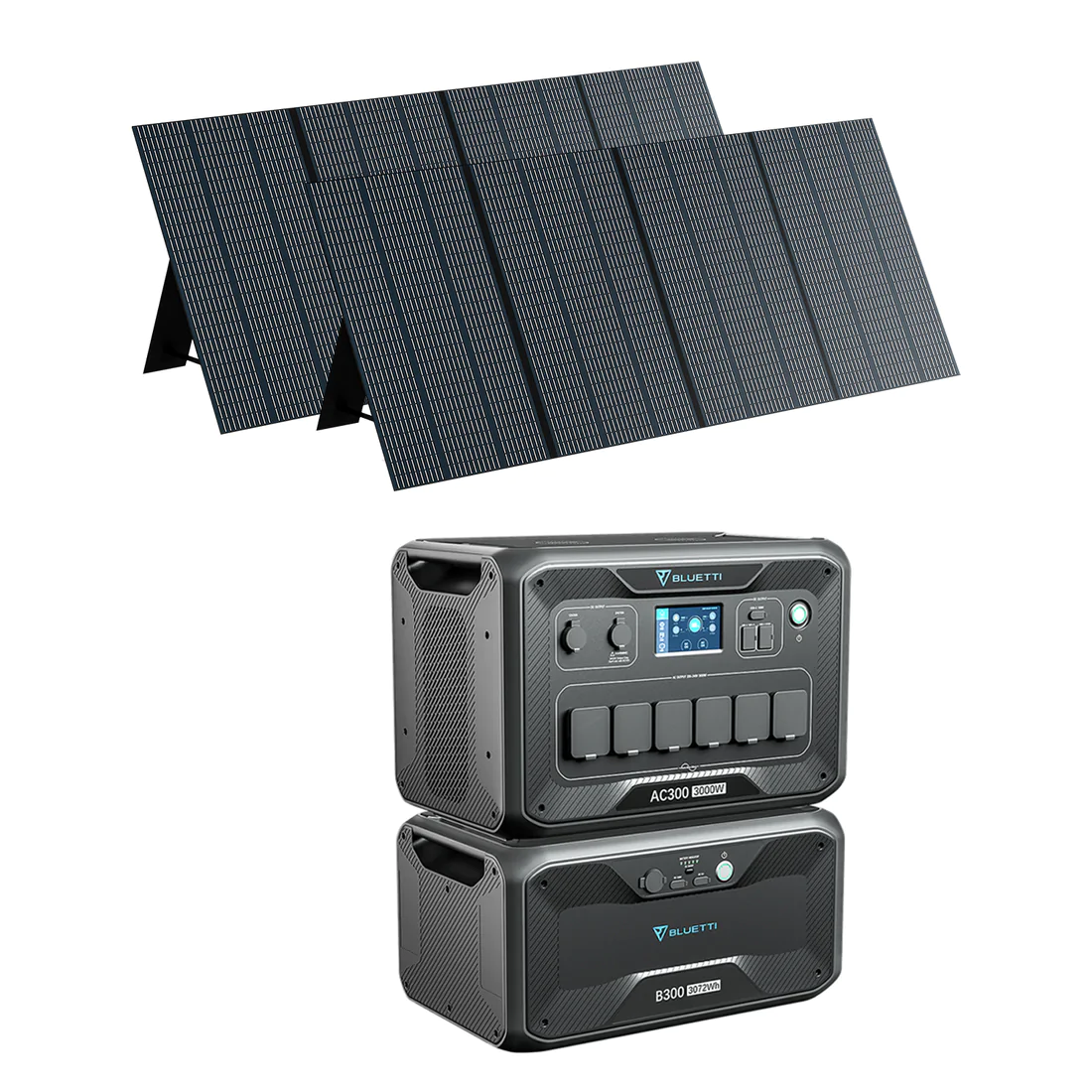 AC300+1*B300+2*PV350 | 3000W, 3072Wh, 700W Solar Kit
