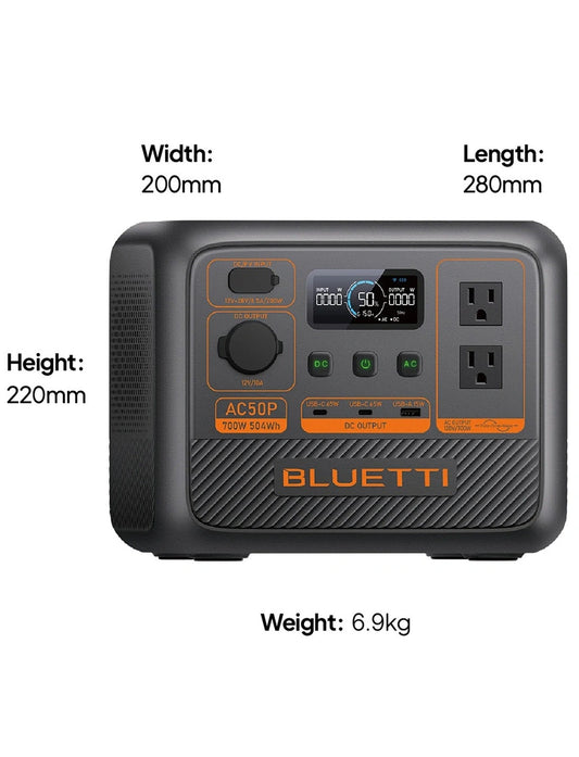 BLUETTI AC50P Portable Power Station | 700W 504Wh