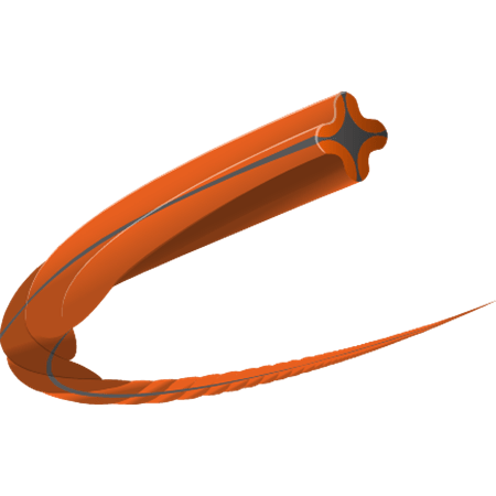 Husqvarna Whisper Twist Trimmer Line - 2.4mm x 77m Donut Orange/Black