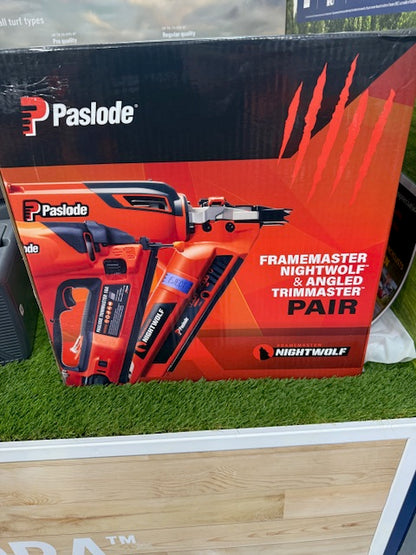 PASLODE Pair FrameMaster NightWolf™ & Angled TrimMaster™ Gas Combo Kit